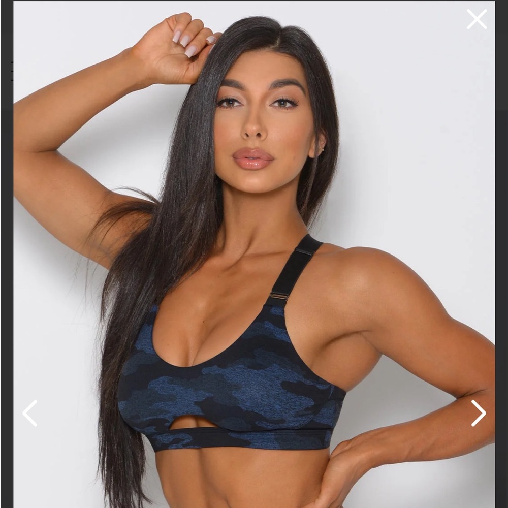Bombshell fit camo bra blue/black